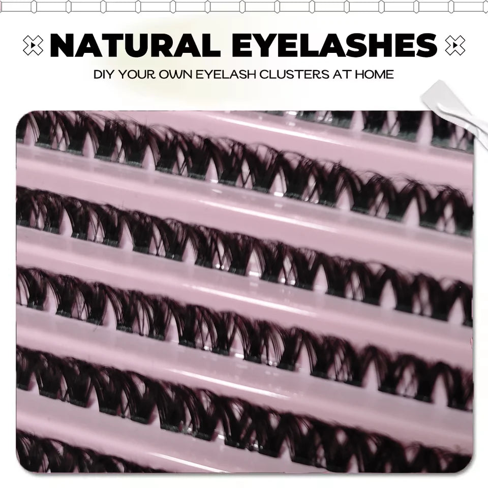 3D Cluster Lashes Kit DIY Lashes Extension kit Lndividual Mix Eyelash Clusters Easy Apply & Remove Lash Lift Curl & Bond Tools