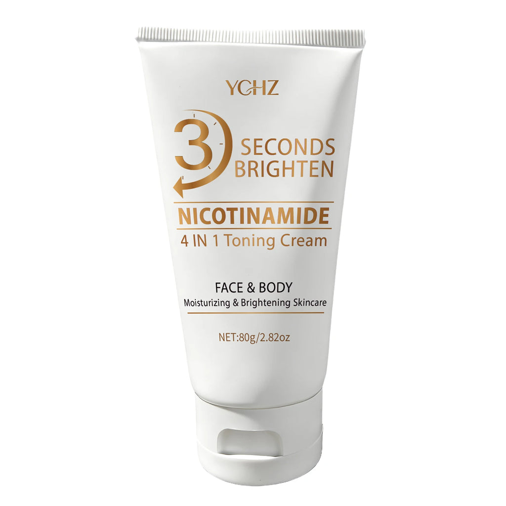 3-Second Quick Skin Tone Evens-Out Cream, 4-in-1 Skin Brightening and Moisturizing Cream, Deep Hydration, Refreshing and Non-Sticky, Contains Niacinamide and Vitamins C, E, Light Beige Skin Care Cream, Skin Care.