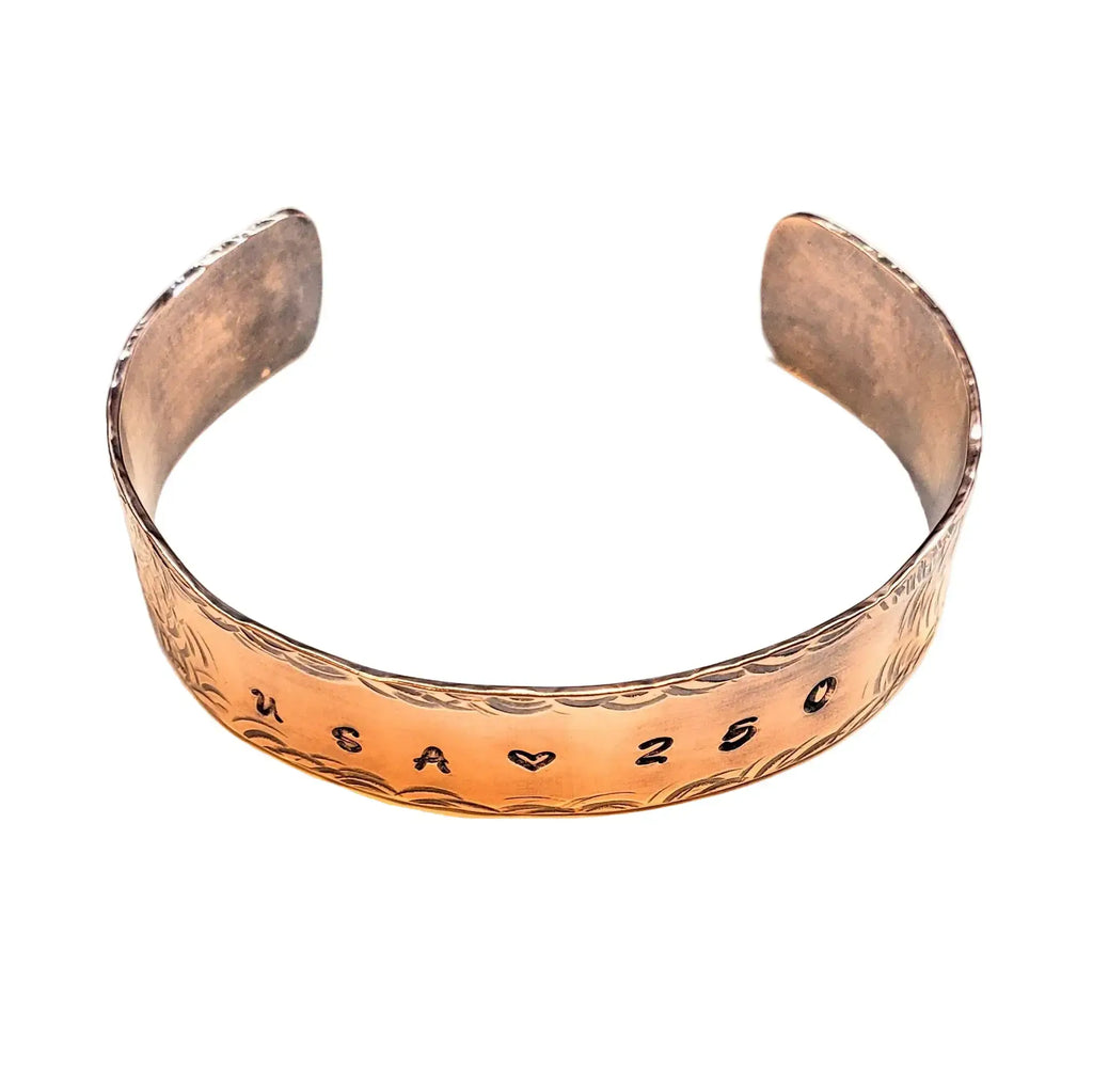 USA 250th Hammered Wide Copper Cuff Special Edition