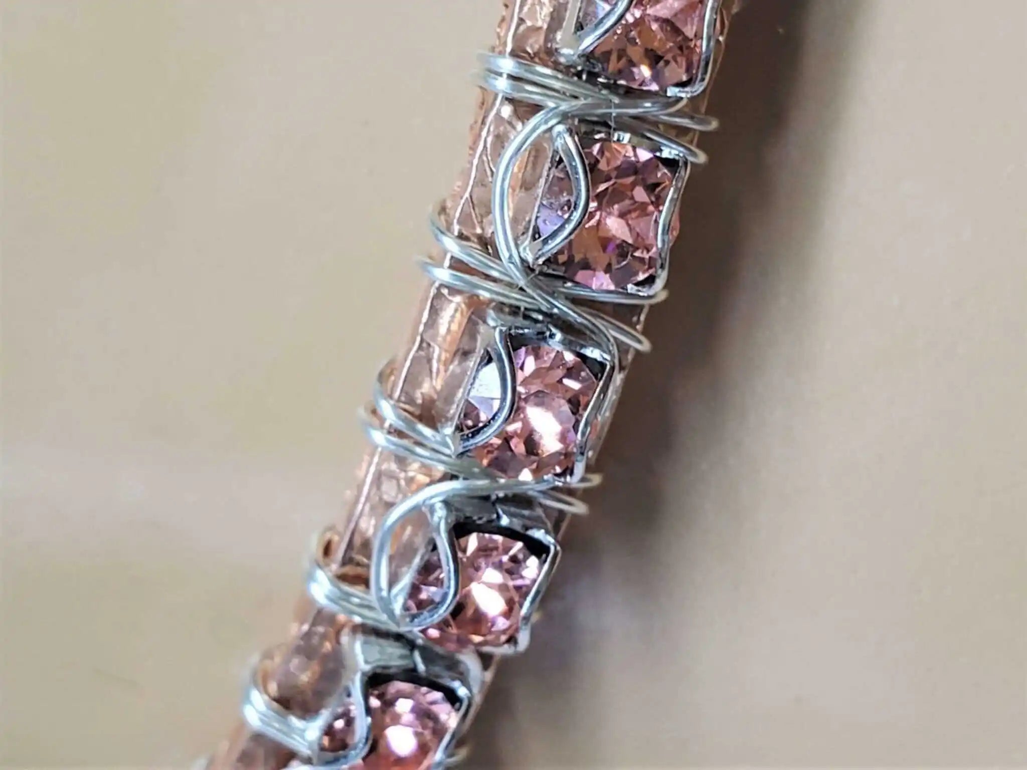 16 Gauge Copper Rhinestone Cuff Bangle