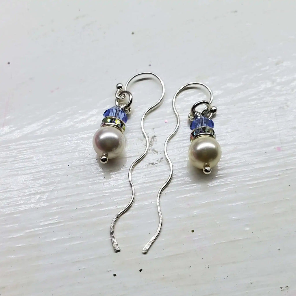 Innovative 925 Silver Swarovski Crystal Pearl Ear Threaders