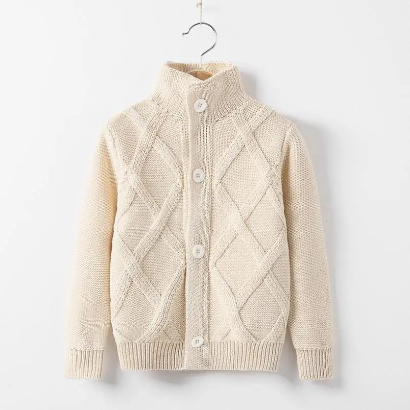 New Baby Boys Sweater Autumn Toddler Boys Knitwear Long-Sleeve Cotton Cardigans Kids Sweater Coat Fashion Children Clothes2-10Y