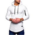 New Spring Men's Hooded T Shirt Slim Fit Cotton Long Sleeve Casual Zipper T-shirts Tops and Tees Hoodies Tshirt for Men  MY174