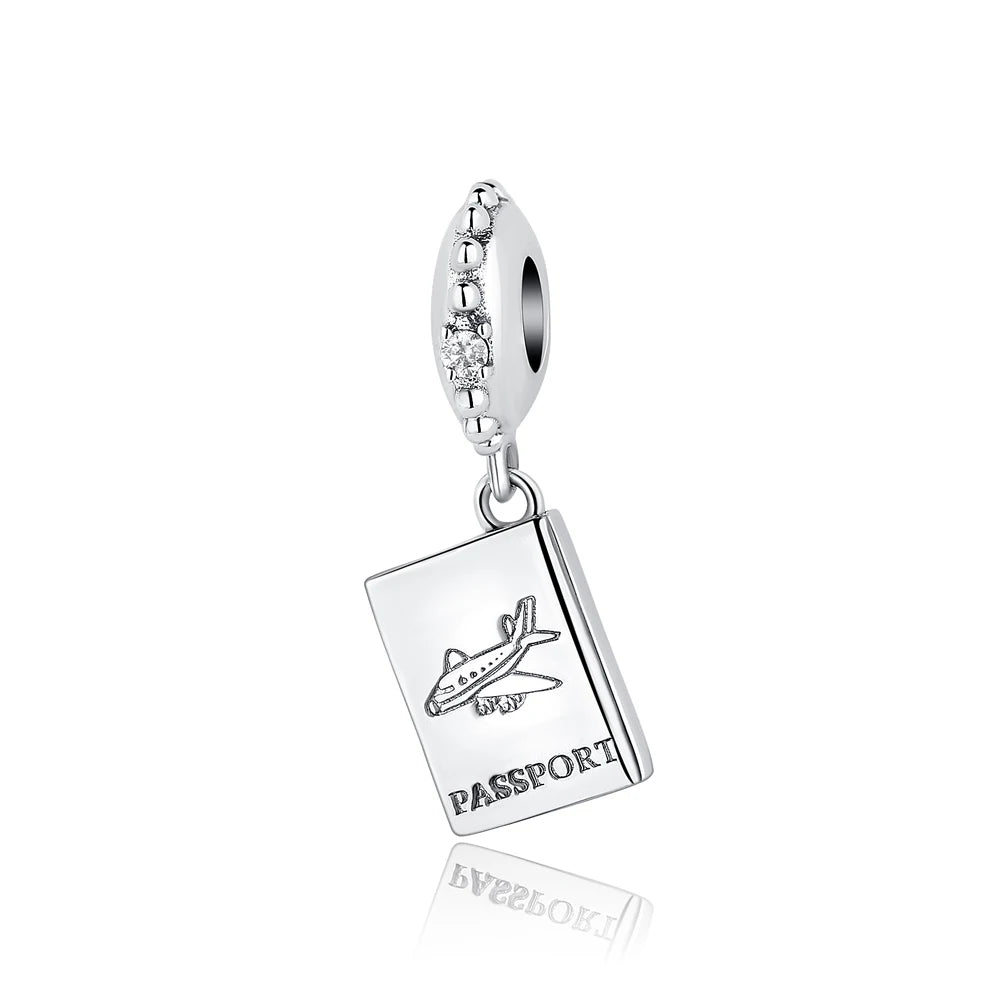 Original 925 Sterling Silver Charms Love Travel London Bus Suitcase Paris Beads Fit Brand Bracelets Necklaces Women DIY Jewelry