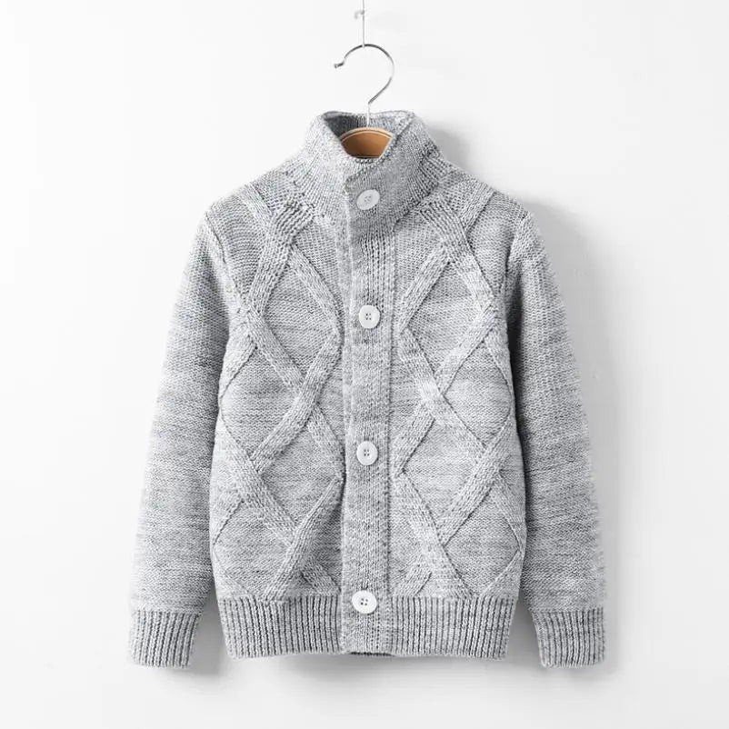 New Baby Boys Sweater Autumn Toddler Boys Knitwear Long-Sleeve Cotton Cardigans Kids Sweater Coat Fashion Children Clothes2-10Y
