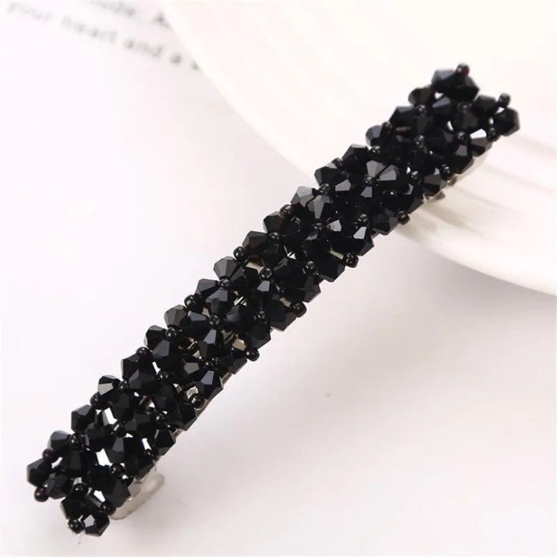 Fashion 11 Colors Korean Crystal Pearl Hair Clips Elegant Women Barrettes Hairpins Hairgrips Headwear Hair Accessories