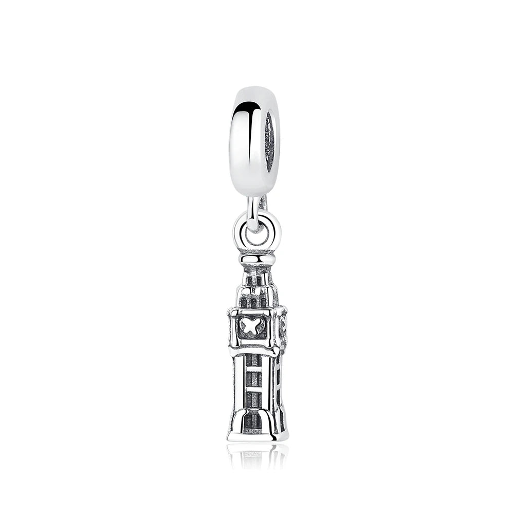 Original 925 Sterling Silver Charms Love Travel London Bus Suitcase Paris Beads Fit Brand Bracelets Necklaces Women DIY Jewelry