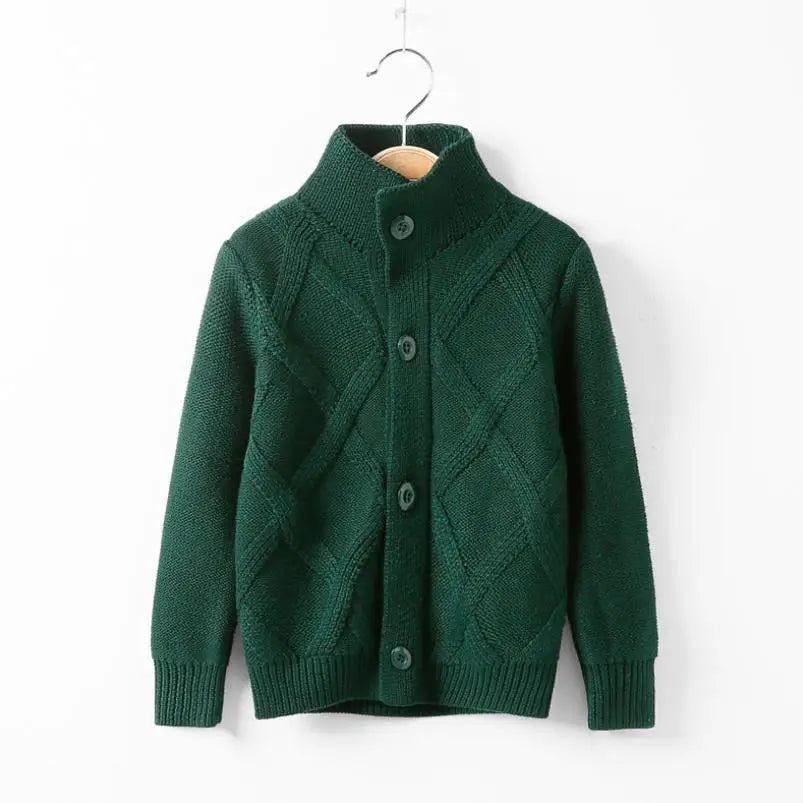 New Baby Boys Sweater Autumn Toddler Boys Knitwear Long-Sleeve Cotton Cardigans Kids Sweater Coat Fashion Children Clothes2-10Y
