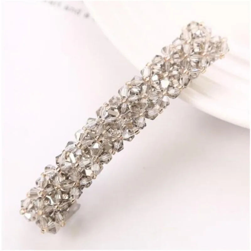 Fashion 11 Colors Korean Crystal Pearl Hair Clips Elegant Women Barrettes Hairpins Hairgrips Headwear Hair Accessories