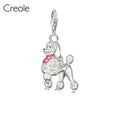 Poodle Dog Eiffel Tower Bear Pumpkin Ballet Shoes Rabbit Lighthouse Charm Pendant,2019 Summer Jewelry 925 Sterling Silver Gift