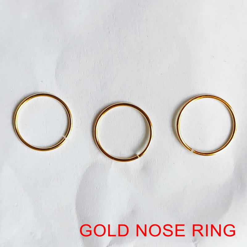 8mm Nose Ring 925 Sterling Silver plain Nose Hoop Piercing 16pcs/pack
