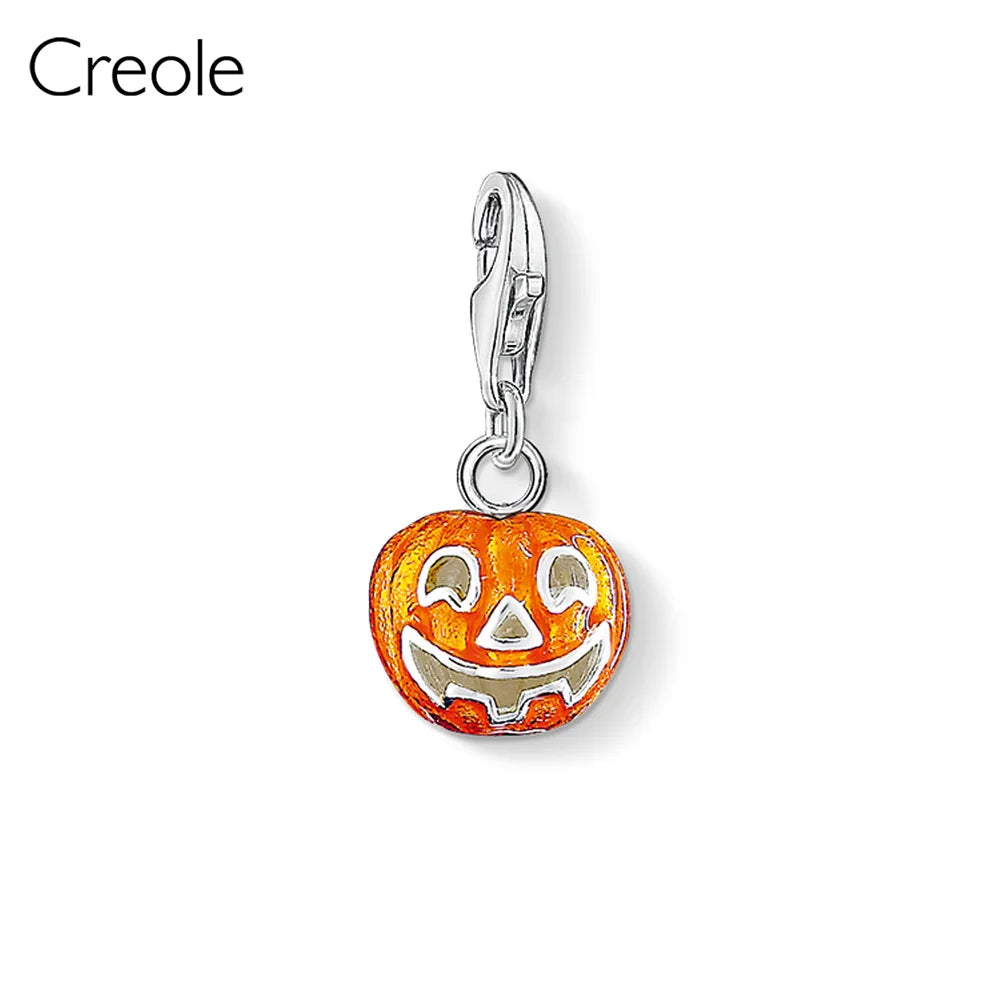 Poodle Dog Eiffel Tower Bear Pumpkin Ballet Shoes Rabbit Lighthouse Charm Pendant,2019 Summer Jewelry 925 Sterling Silver Gift
