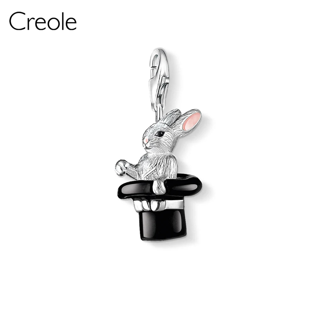 Poodle Dog Eiffel Tower Bear Pumpkin Ballet Shoes Rabbit Lighthouse Charm Pendant,2019 Summer Jewelry 925 Sterling Silver Gift