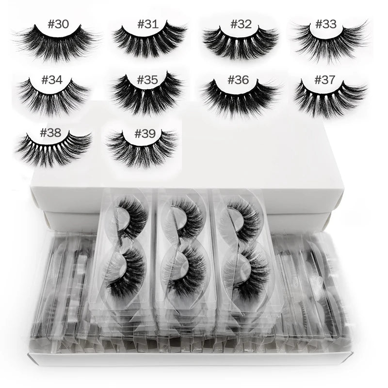 Wholesale mink eyelashes 4/10/20/50/100 pairs 3d mink lashes eyelash extension natural false eyelashes makeup fake lashes bulk