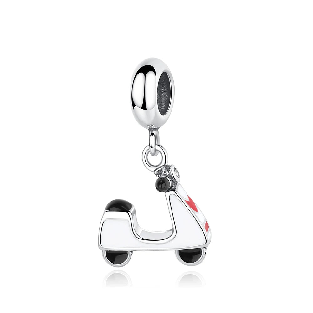 Original 925 Sterling Silver Charms Love Travel London Bus Suitcase Paris Beads Fit Brand Bracelets Necklaces Women DIY Jewelry