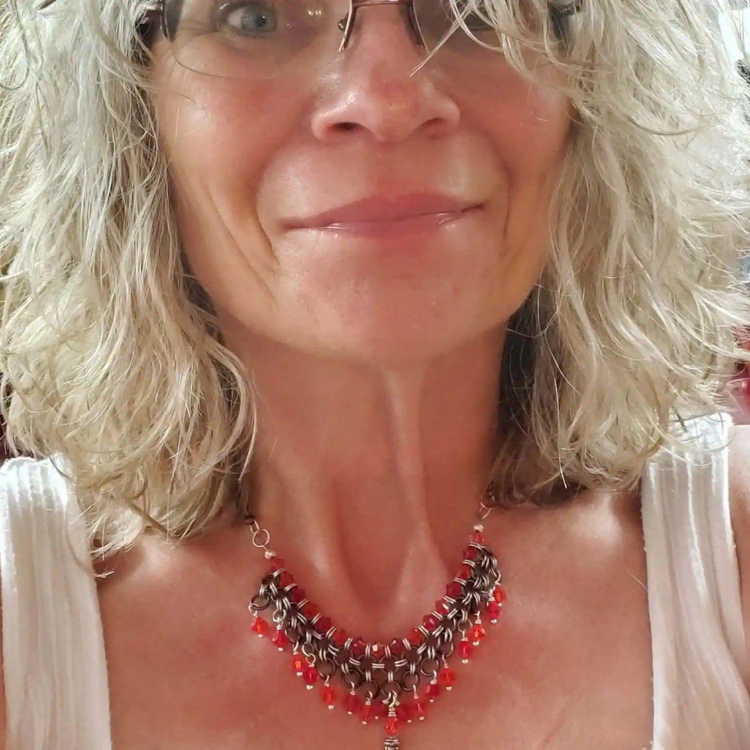 Handmade Mixed Metal Chainmaille Princess Warrior Choker Necklace
