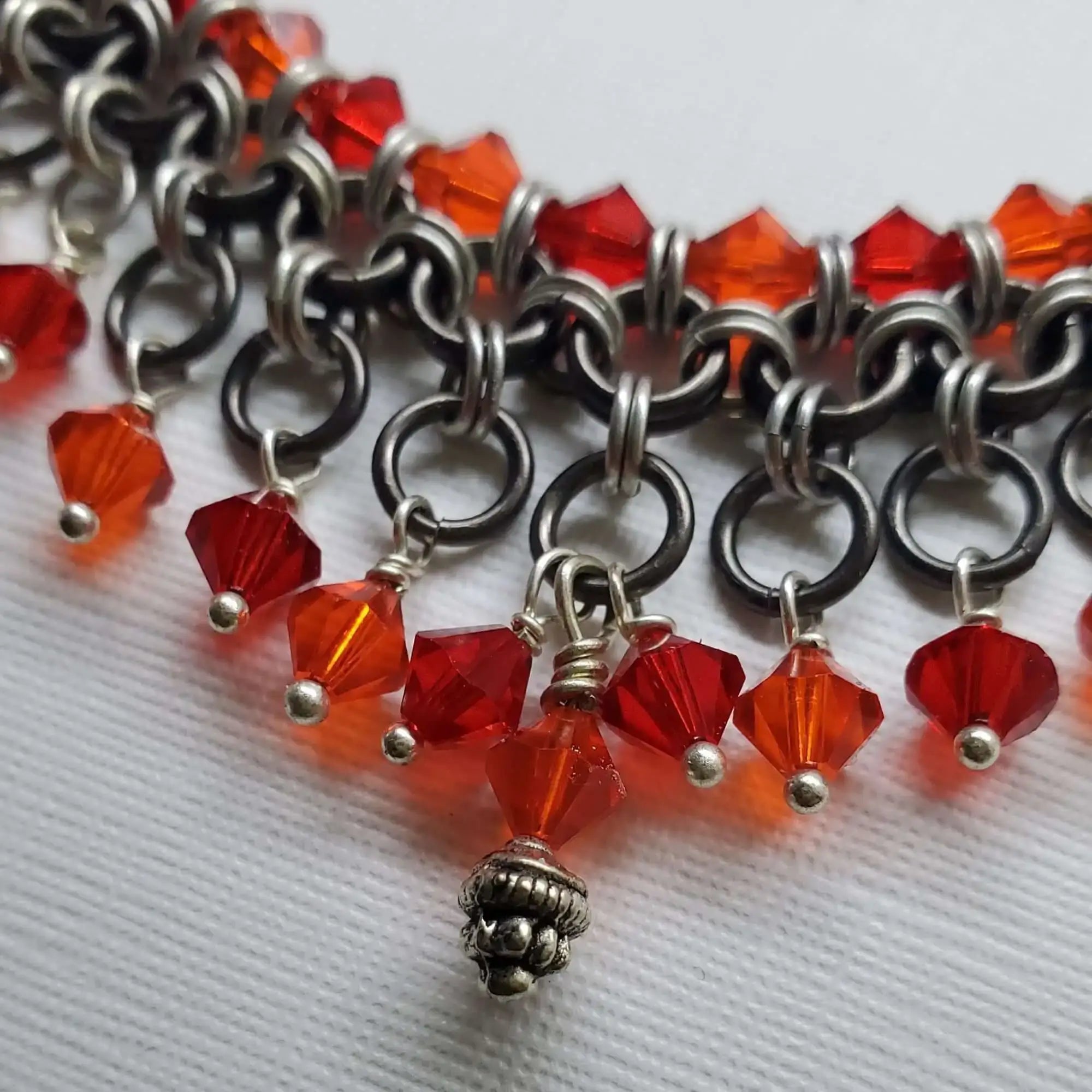 Handmade Mixed Metal Chainmaille Princess Warrior Choker Necklace