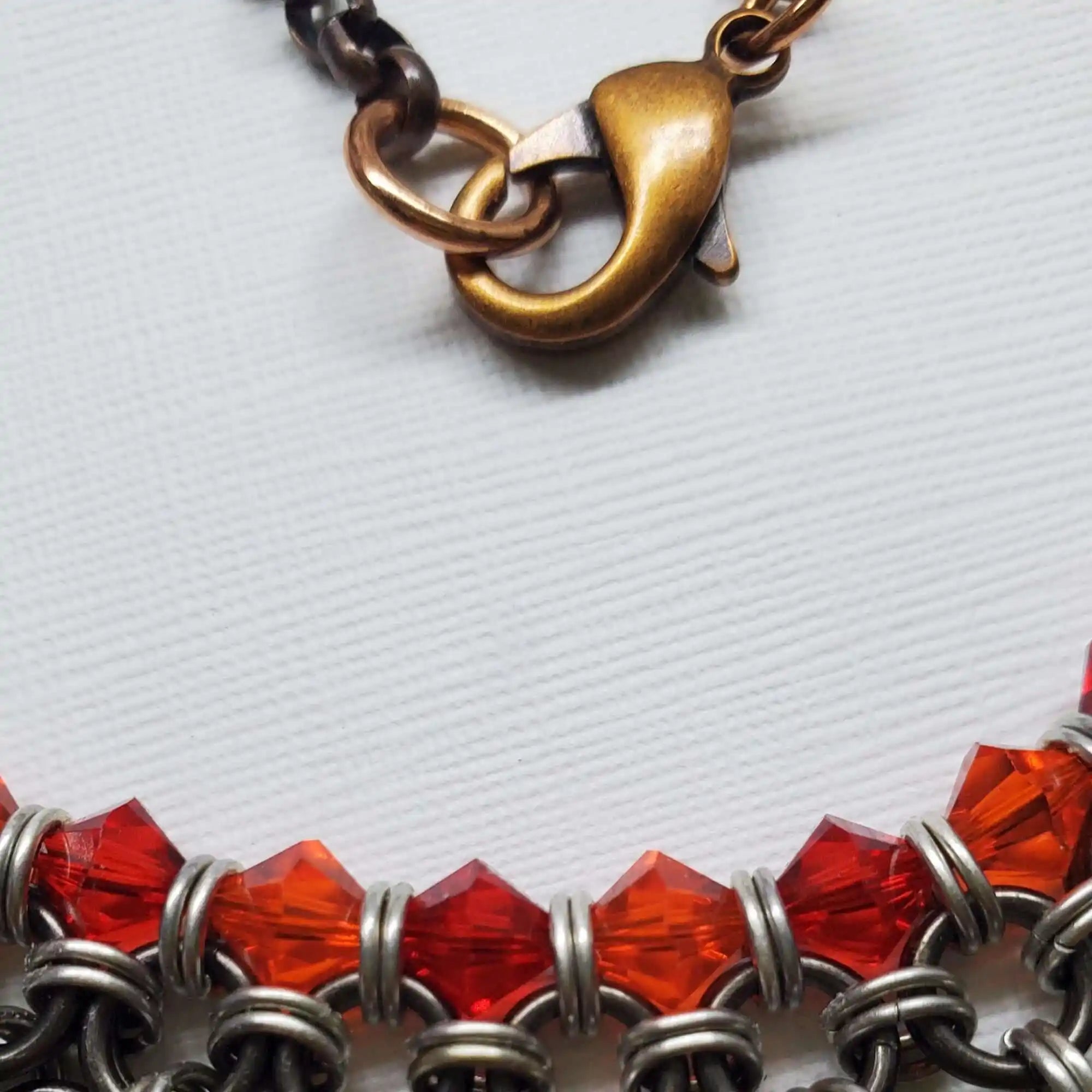 Handmade Mixed Metal Chainmaille Princess Warrior Choker Necklace