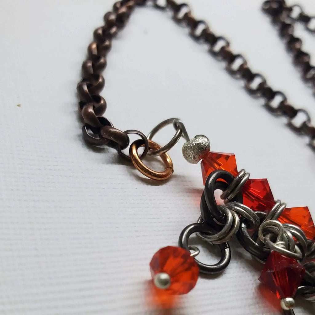 Handmade Mixed Metal Chainmaille Princess Warrior Choker Necklace