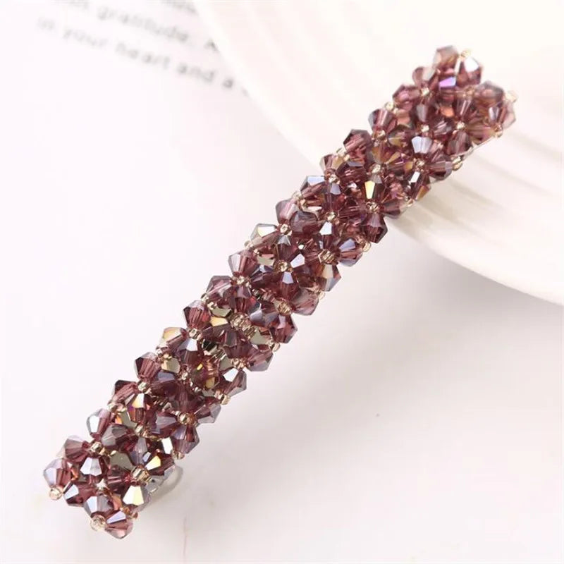 Fashion 11 Colors Korean Crystal Pearl Hair Clips Elegant Women Barrettes Hairpins Hairgrips Headwear Hair Accessories