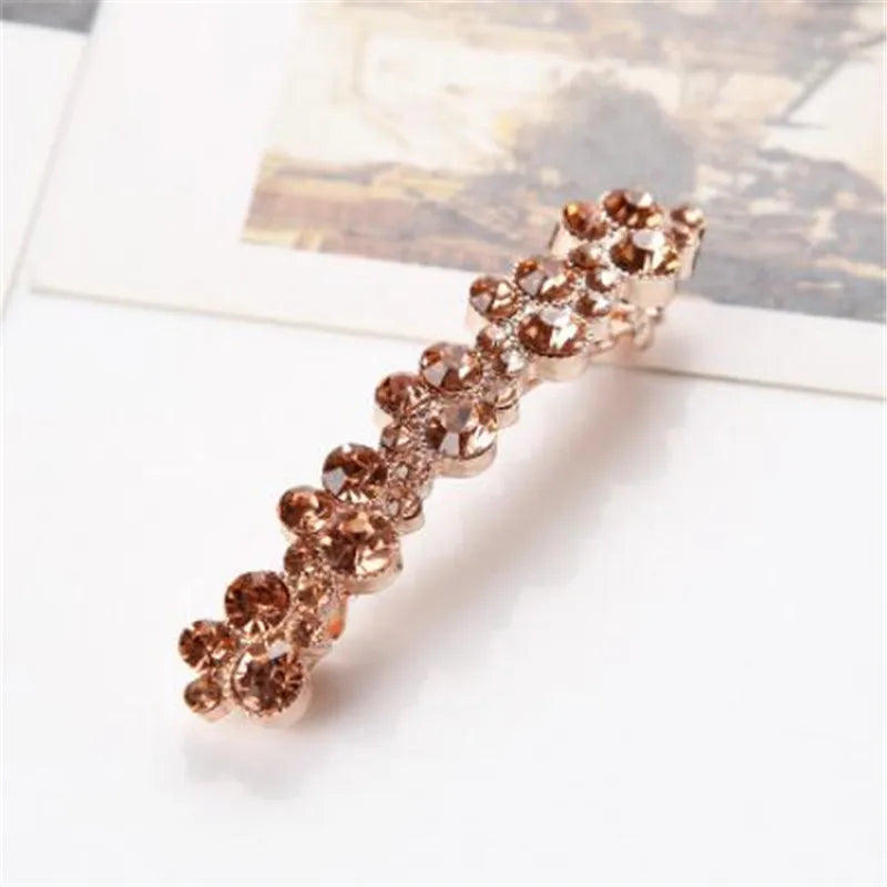 Fashion 11 Colors Korean Crystal Pearl Hair Clips Elegant Women Barrettes Hairpins Hairgrips Headwear Hair Accessories
