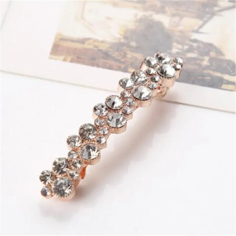 Fashion 11 Colors Korean Crystal Pearl Hair Clips Elegant Women Barrettes Hairpins Hairgrips Headwear Hair Accessories