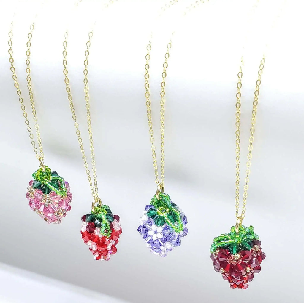 Limited Edition Swarovski Crystal Beaded Berry Necklaces