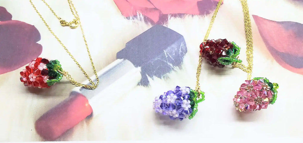 Limited Edition Swarovski Crystal Beaded Berry Necklaces