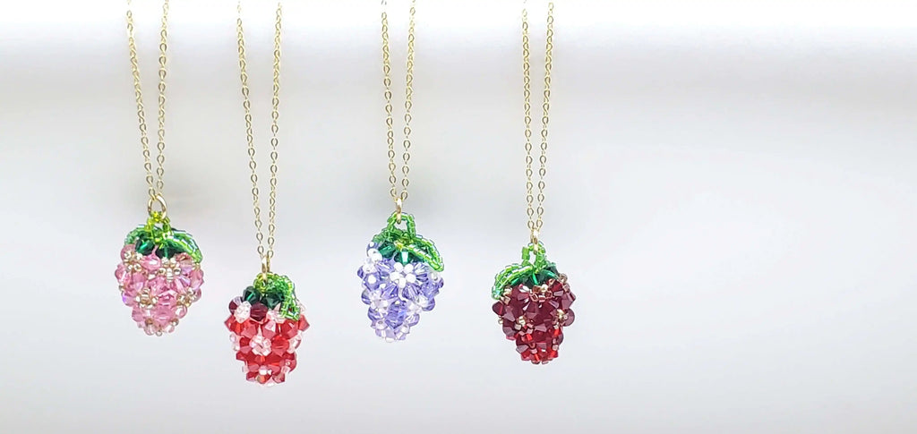 Limited Edition Swarovski Crystal Beaded Berry Necklaces