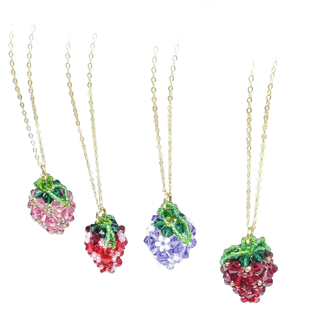 Limited Edition Swarovski Crystal Beaded Berry Necklaces