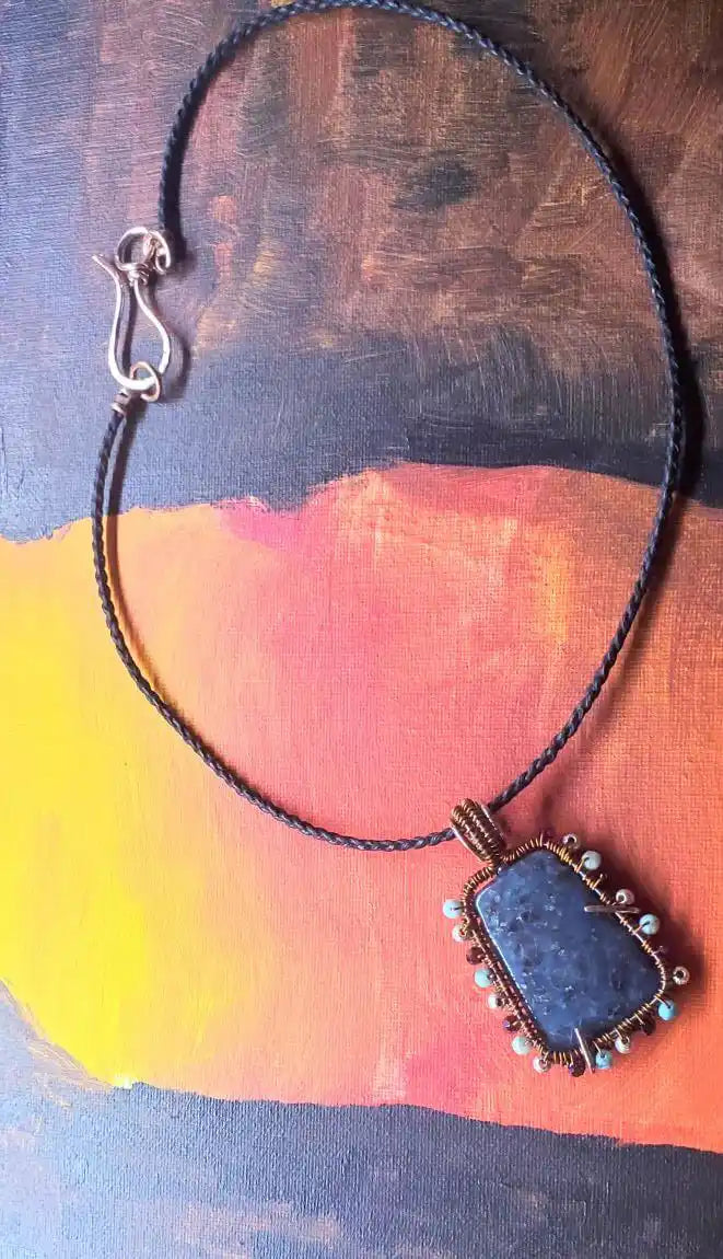 Reversible Copper Wire Wrapped Dancing Ballerina Pendant