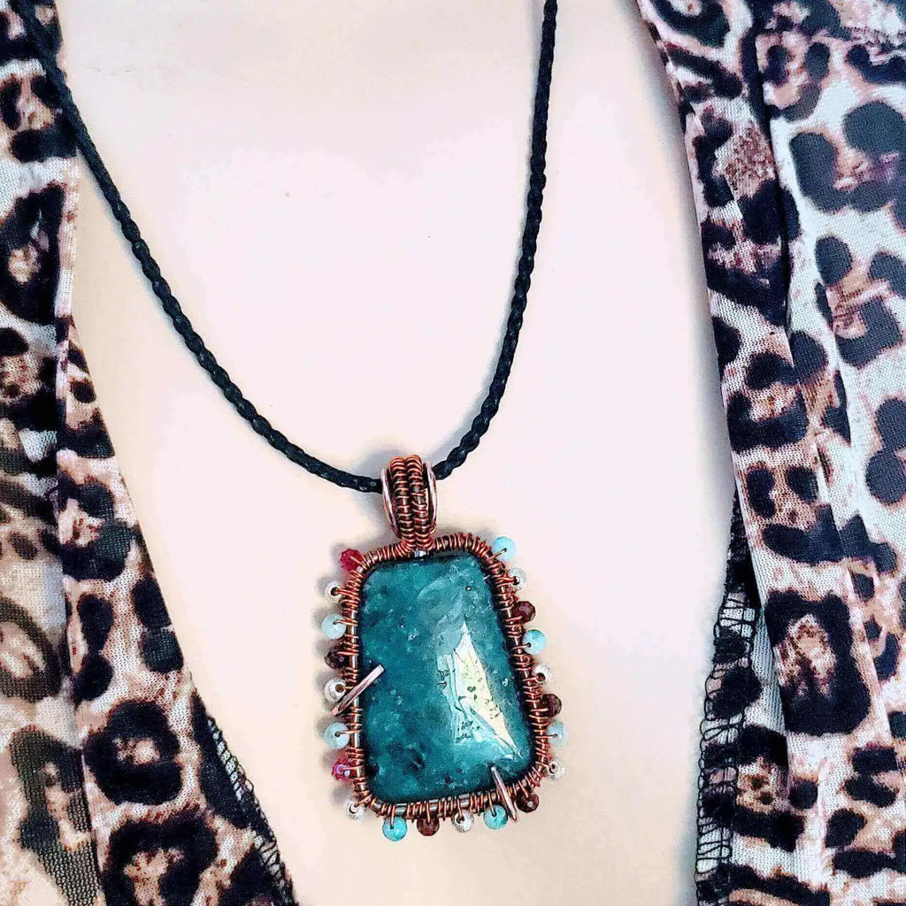 Reversible Copper Wire Wrapped Dancing Ballerina Pendant