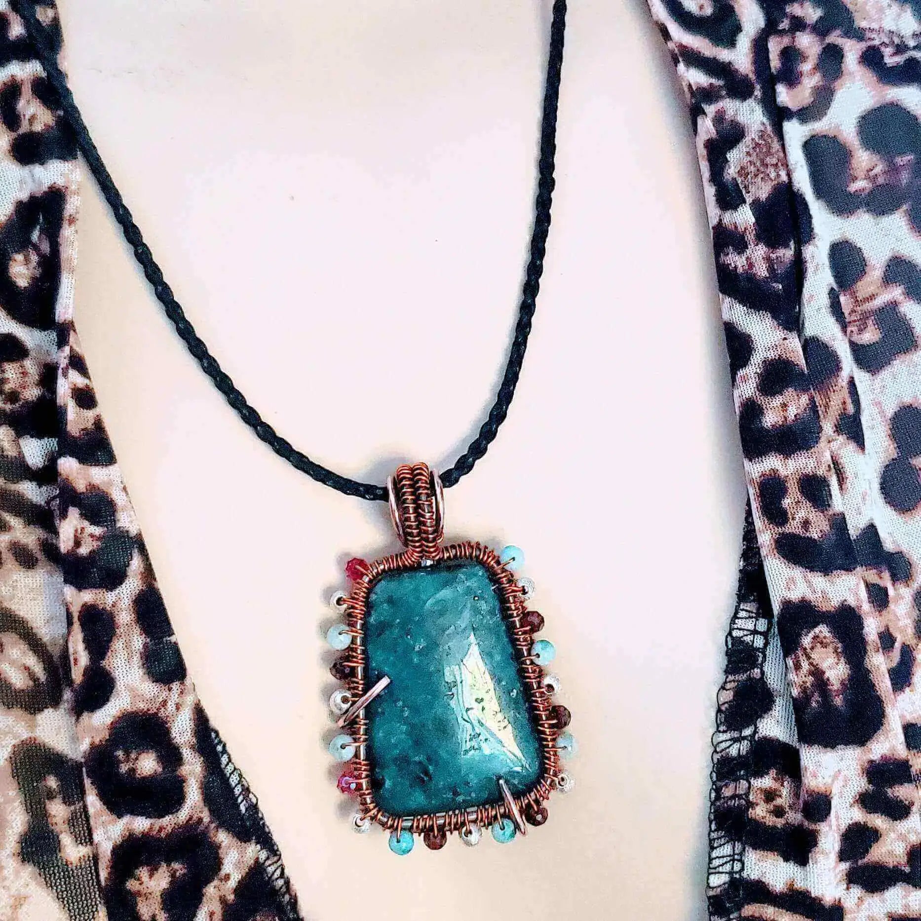 Reversible Copper Wire Wrapped Dancing Ballerina Pendant