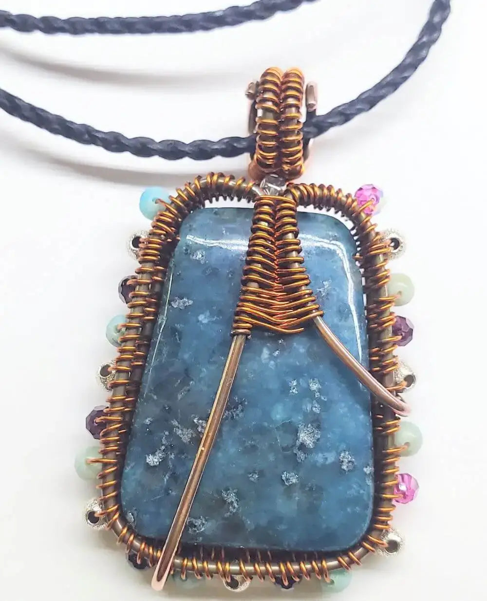 Reversible Copper Wire Wrapped Dancing Ballerina Pendant