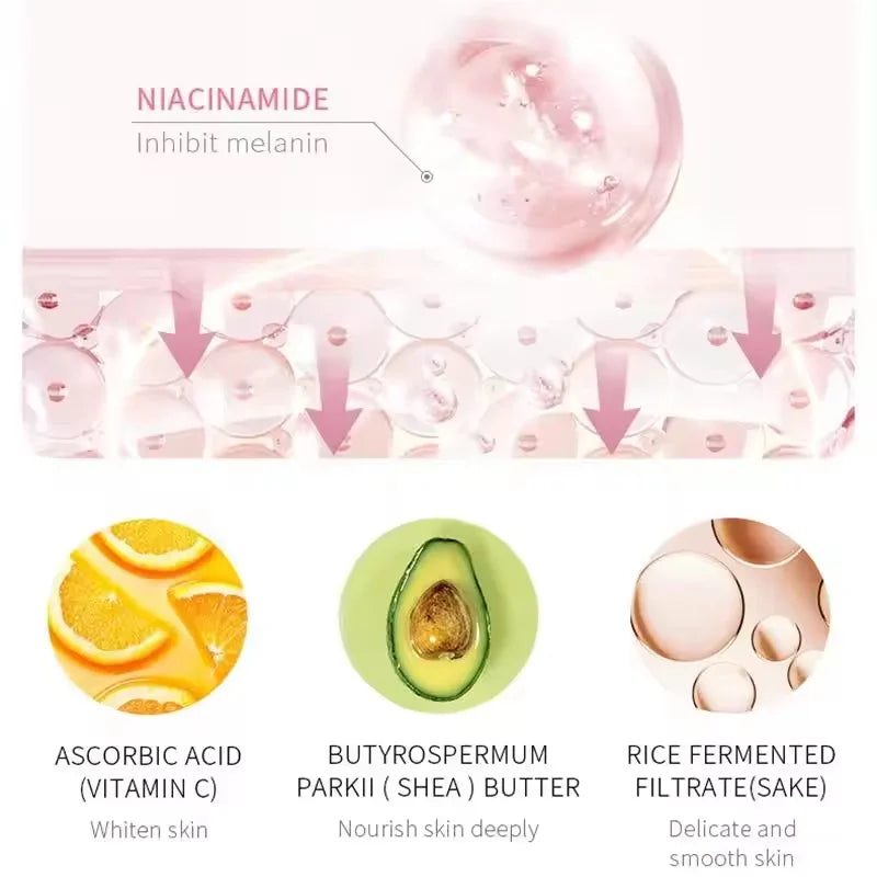 Kojic Acid Body Whitening Soap Deep Skin Bleaching Brighten Body Scrub Knees Intimate Parts Armpits White Nourishing Care Soap