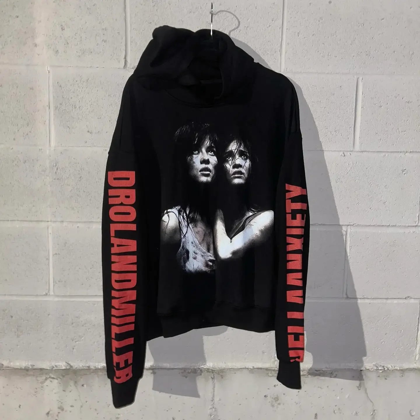 Y2k Droland Miller Scare Hoodies Women Gothic Punk Streetwear Grunge Top Sweatshirt Oversized Harajuku Hip Hop Hoodie Clothes