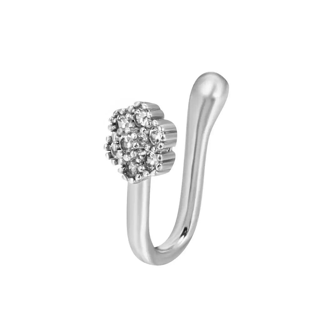 Men Women Nose Ring Clip Fake Septum Piering Rock Hip Hoop Punk Stainless Steel Body Jewelry Non Perforation Nose Clip Ring 2026