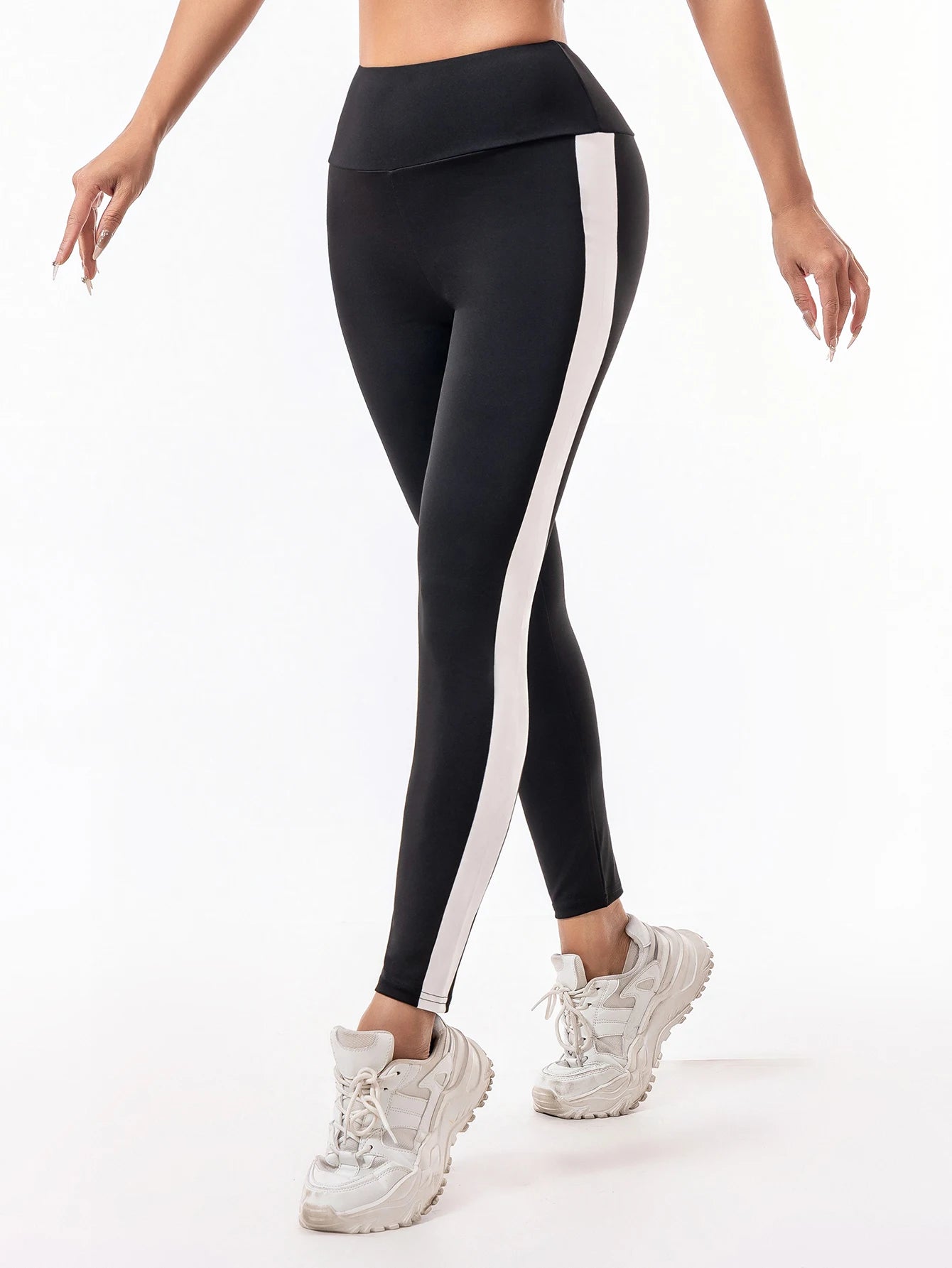 Leggings Women wear high-waisted elastic letter stretch leggings hip lift yoga fitness pants