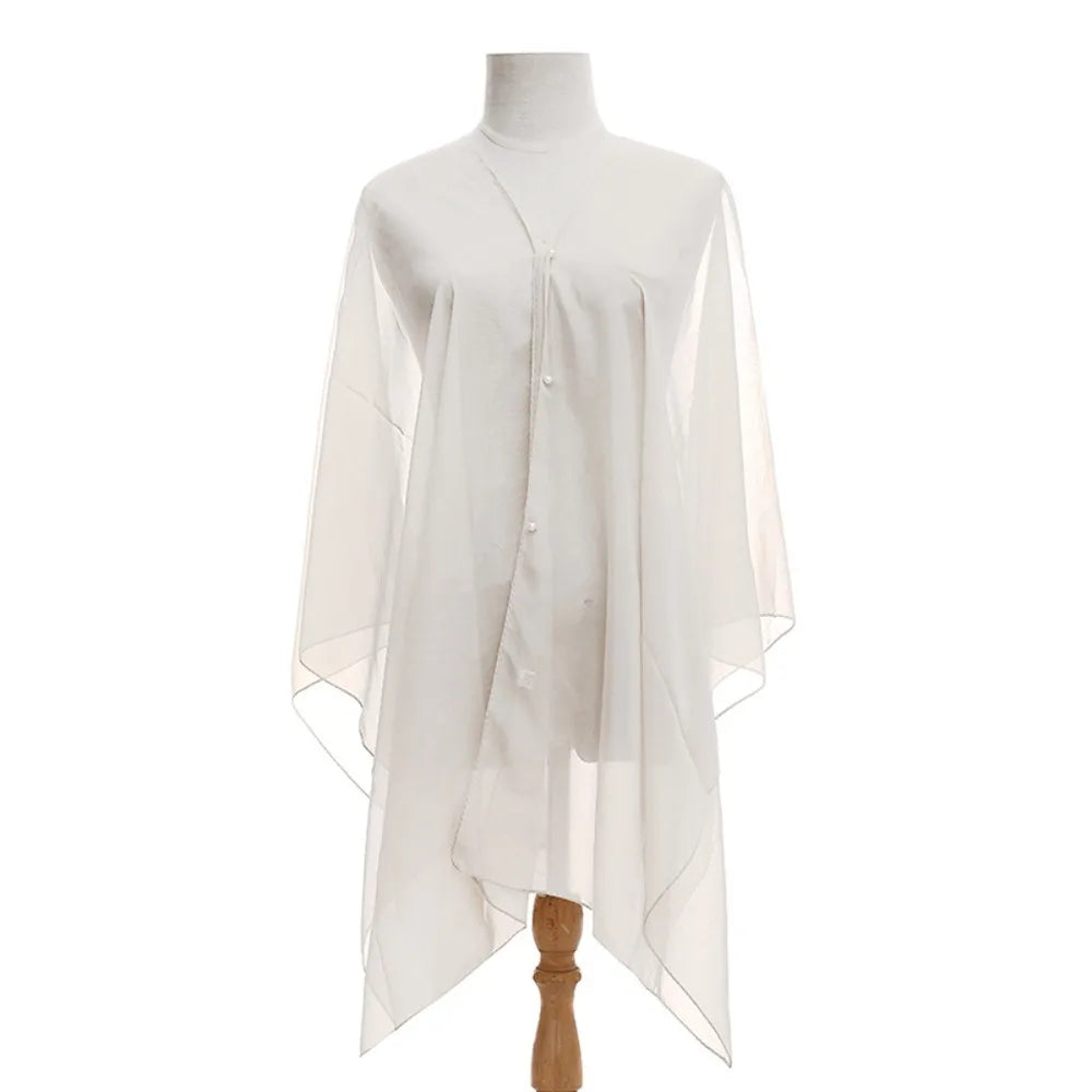 New Solid color Shawl Scarf Luxury Sun-Resistant Beach Cover Up Smooth Spring Poncho Women