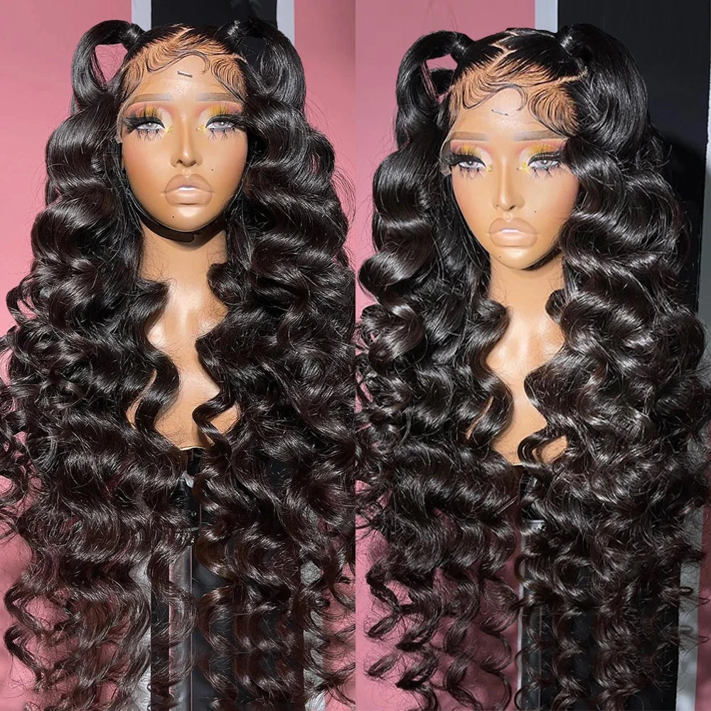 Loose Deep Wave 13x6 HD Lace Frontal Wig Natural Wave 13x4 Lace Front Human Hair Wigs 250% Full Human Hair Lace Wigs on Sale