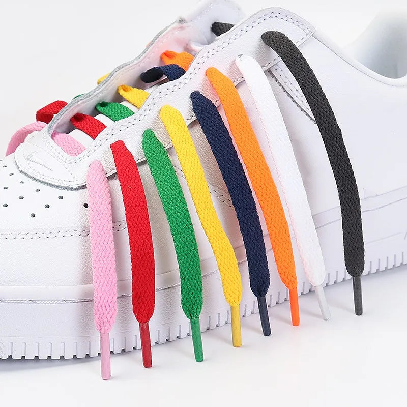 1Pair Flat Shoelaces Classic Quality Rope Laces Solid Casual Sneakers Shoelace Shoe Accessories 100/120/140/160/180CM