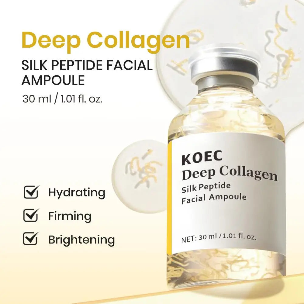 Korean Collagen Silk Peptide Serum Intensive Lifting Firming Deep Moisturizing Anti Aging Revitalizing Face Skin Care Ampoule