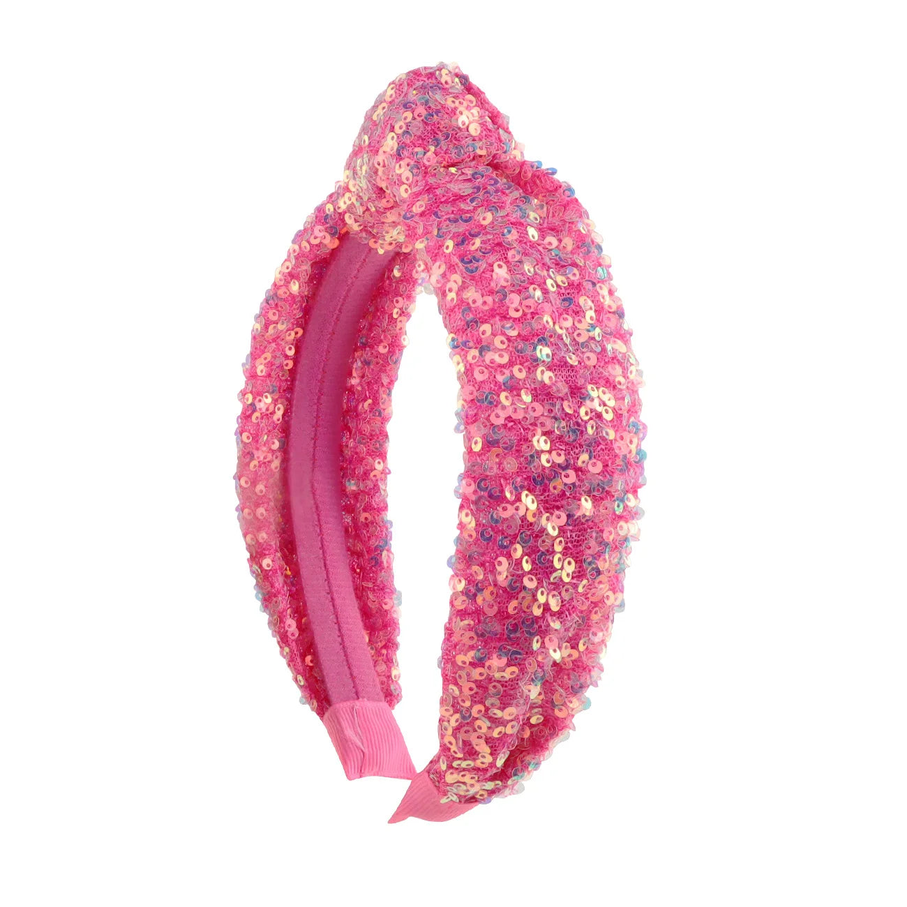 Sequin Knot Headband for Girls Rainbow Knotted Hair Bands Accessories for Kids Sparkly Iridescent Headbands Women Party Headwear