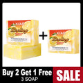 LKIAE Pure Natural Lemon Whitening Soap Bar, Face & Body Cleanser, Oil Control, Remove Acne, Dark Spots, Blackheads, 150g