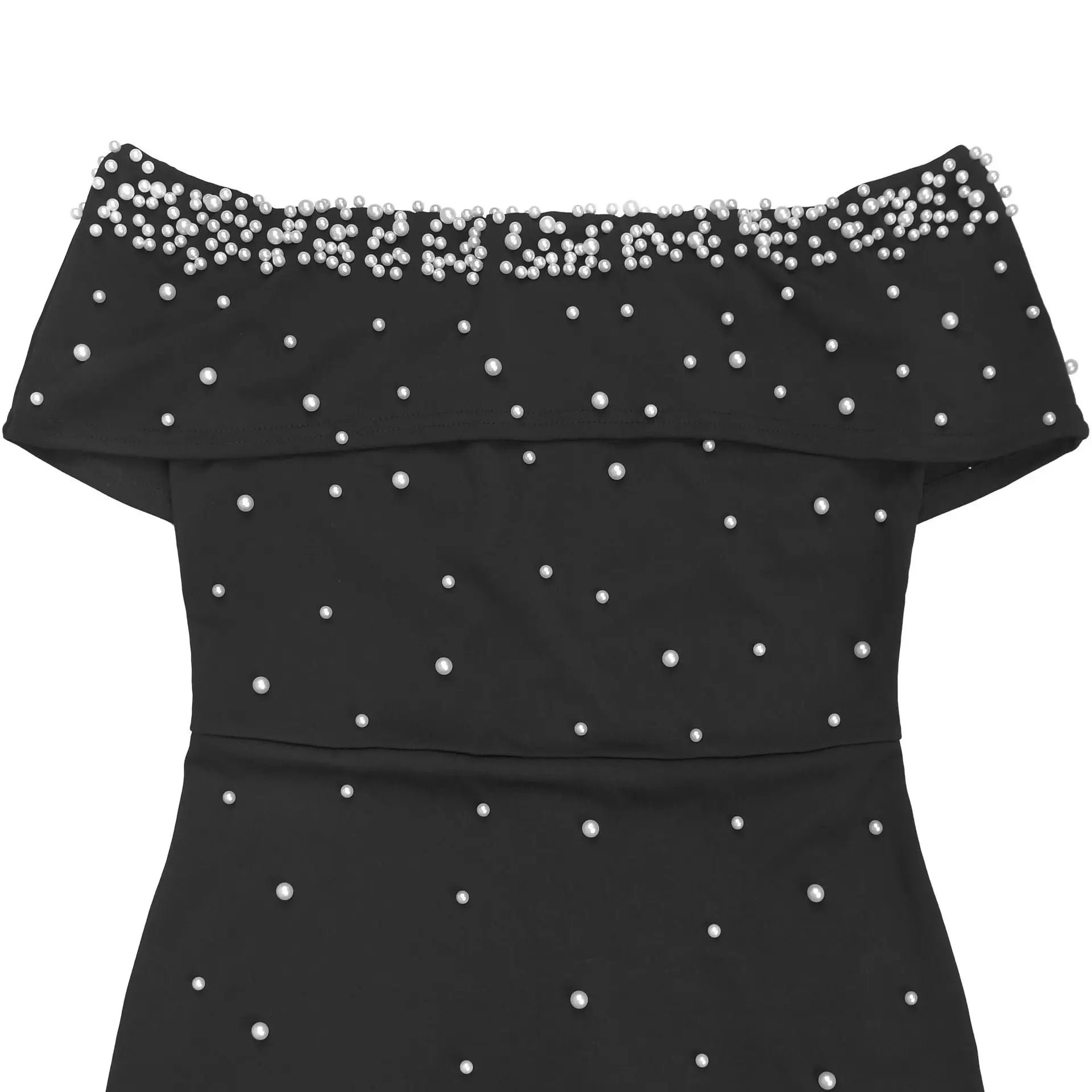 HBLL Black Women Sexy Off The Shoulder Beading Bodycon Long Dress Evening Party Celebrate Birthday Cocktail Gowns Vestidos Longo