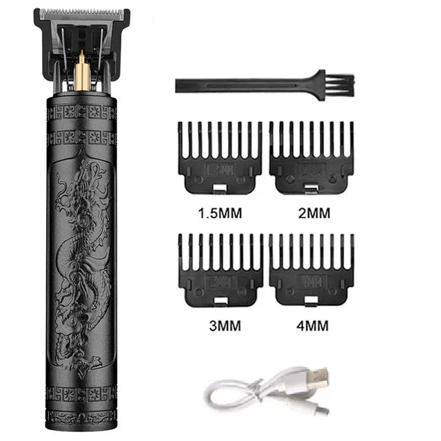 Vintage Hair Clipper T9 Hair Cutting Machine USB Fast Charging Shaver Barber Cordless Hair Trimmer For Men's Barbe