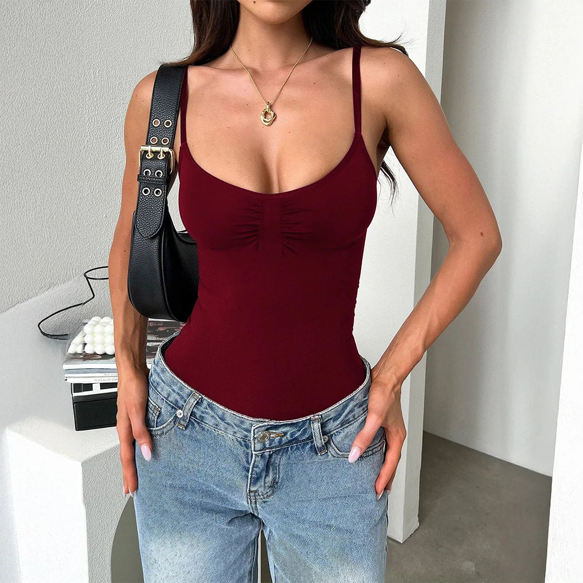 Casual Jumpsuit Jumpsuits For Woman Rompers Playsuits Bodysuits Elegant All-match Simple Style Hot Girl Style Solid Color Slim