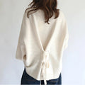 OCEANLOVE Hoodie Japan Style Back Bandage Loose Autumn Winter Sweatshirts Elegant Solid Casual All Match Women Hoodies