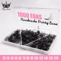 1000 Fans Loose Fan Lashes Eyelash Extensions Pointy Base Premade Medium Stem Sharp Thin Russian Volume Lash Extensions