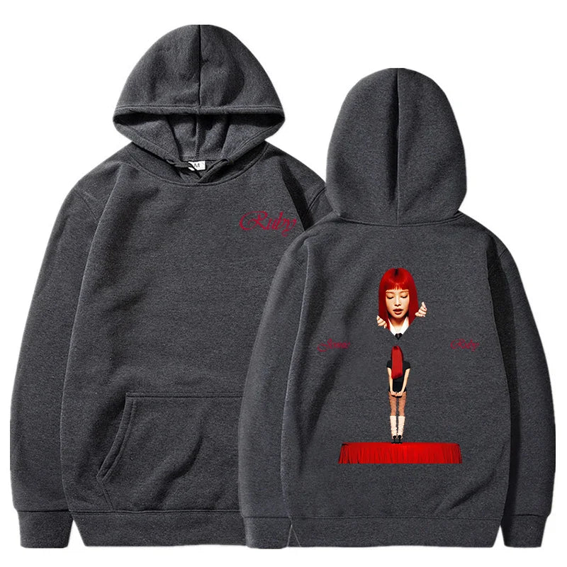 JENNIE Ruby Hoodie 2025 New Album Fashion Men/women Hoodies Harajuku Aesthetic Winter Clothes Fleece Pullover Sweatshirt Vintage